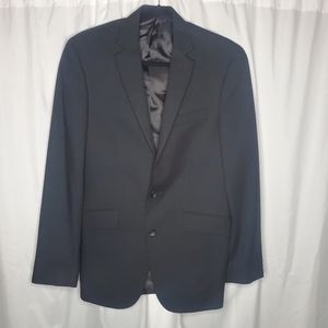 Kenneth Cole Reaction Black Double Button Suit Jacket Size 36R